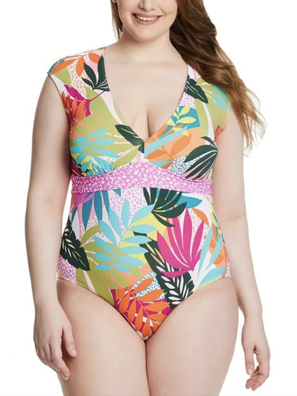 Bleu Rod Beattie Wild At Heart Tropical One-Piece Swimsuit Plus Size 18W